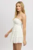 White Fit And Flare Dress Tiered Strappy sold by Ally Fashion