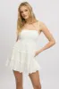 White Fit And Flare Dress Tiered Strappy sold by Ally Fashion