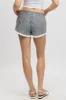 Black Check Shorts Mini Frilled Hem sold by Ally Fashion