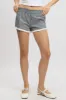 Black Check Shorts Mini Frilled Hem sold by Ally Fashion