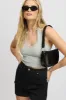 Grey Halter Top Sleeveless Rib sold by Ally Fashion