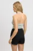 Grey Halter Top Sleeveless Rib sold by Ally Fashion