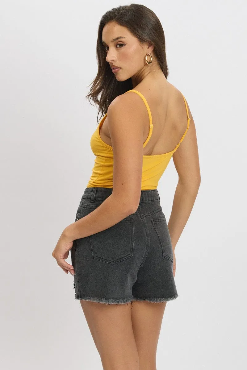 Yellow Graphic Halter Neck Top sold by Ally Fashion product image thumbnail 5