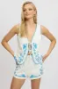 White Linen Vest Sleeveless Embroidery sold by Ally Fashion