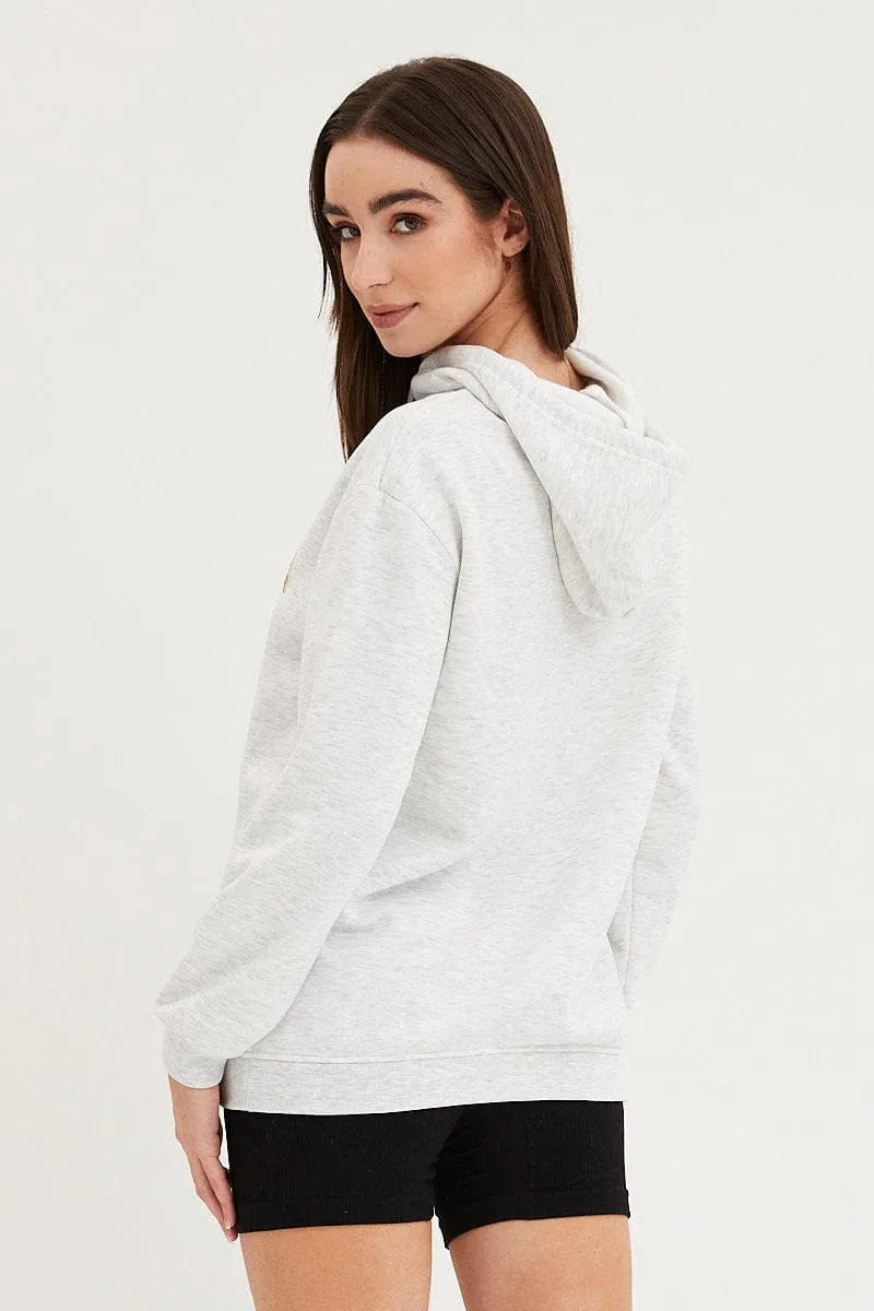 Grey Graphic Hoodie Sweater Long Sleeve sold by Ally Fashion product image thumbnail 5