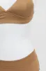 Brown Triangle Bra and Briefs Lingerie Set sold by Ally Fashion