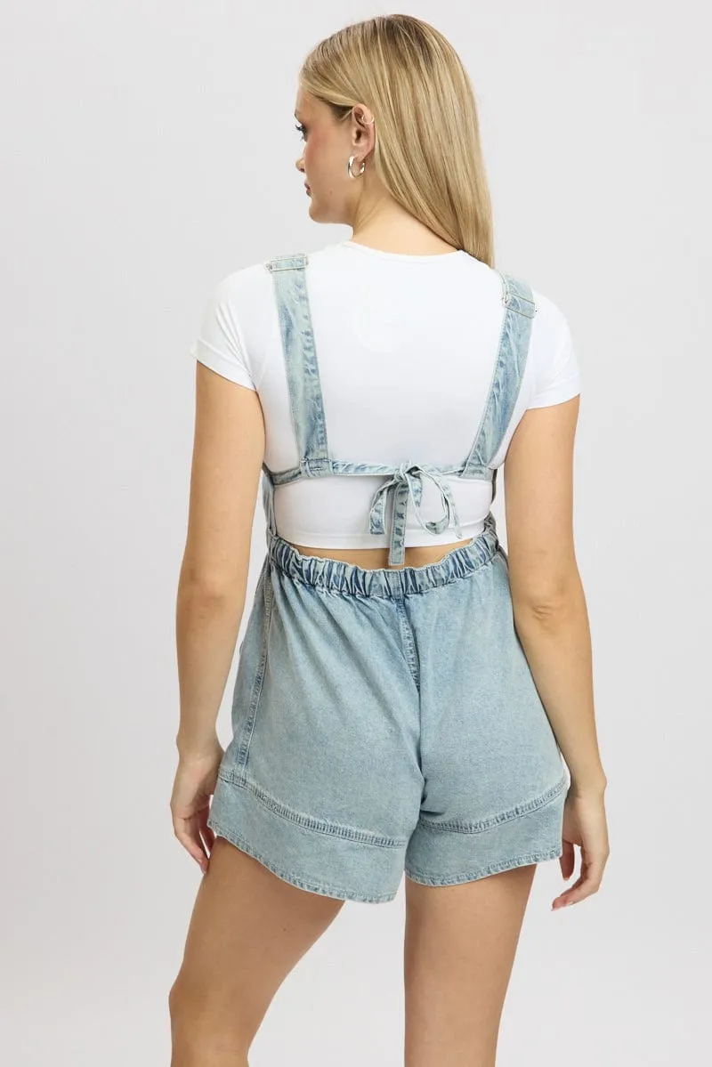 Denim Overall Shorts sold by Ally Fashion product image thumbnail 5