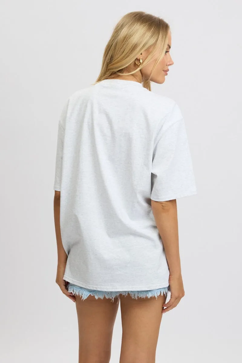 Grey Graphic Tee Short Sleeve sold by Ally Fashion product image thumbnail 5