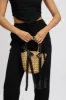 Black Straw Bag Crossbody Mini Basket Satin Bow sold by Ally Fashion