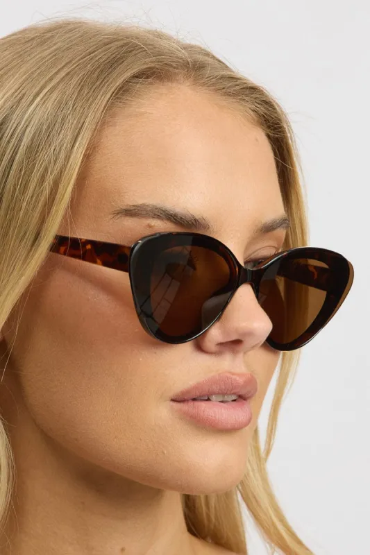 Brown Animal Print Cat Eye Sunglasses sold by Ally Fashion