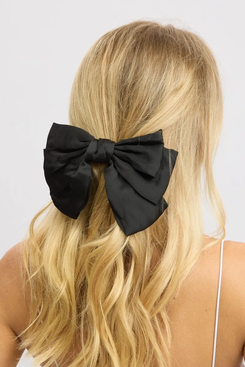 Black Bow Hair Clip sold by Ally Fashion