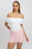 White Off Shoulder Top Jersey sold by Ally Fashion