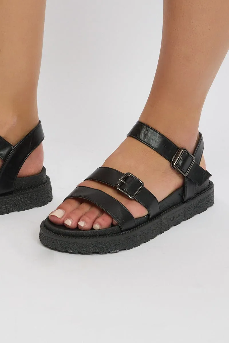 Black Strap Buckle Sandals sold by Ally Fashion product image thumbnail 2