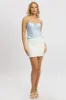Blue Satin Cami Top Ruched Bust sold by Ally Fashion