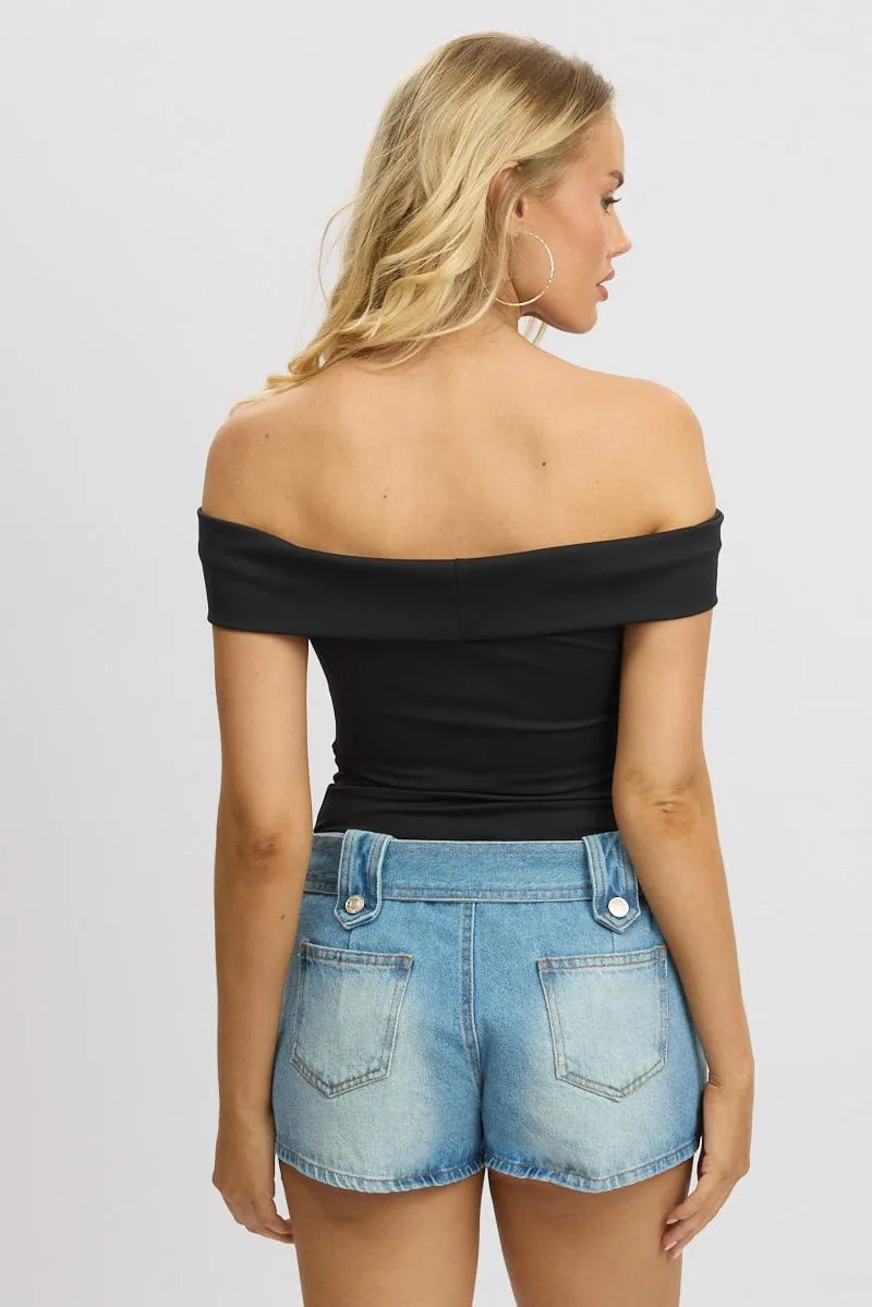 Black Off Shoulder Bodysuit sold by Ally Fashion product image thumbnail 5