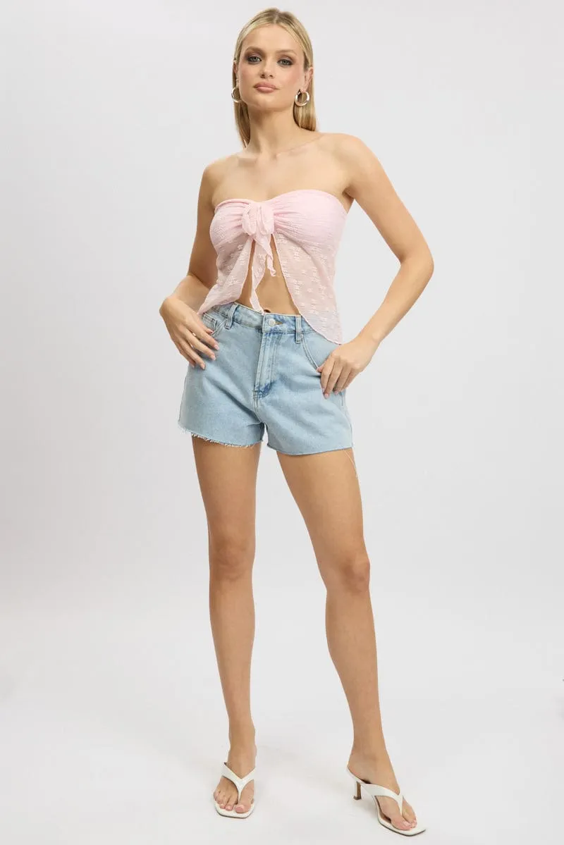 Pink Bandeau Top Lace sold by Ally Fashion product image thumbnail 2