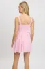 Pink Fit And Flare Dress Corset Detail Mini sold by Ally Fashion
