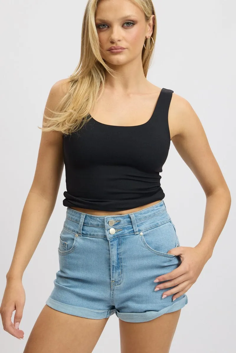 Denim Skinny Denim Short High Rise sold by Ally Fashion product image thumbnail 2