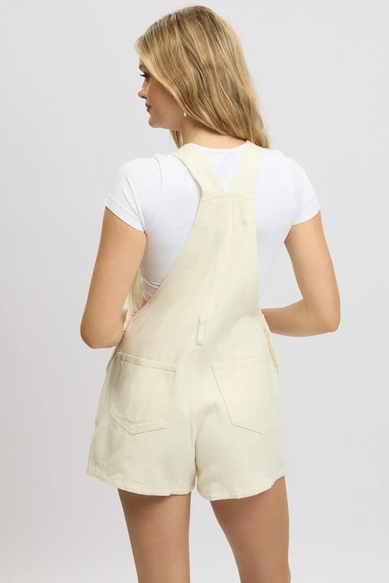 White Overall Shorts sold by Ally Fashion product image thumbnail 5
