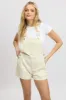 White Overall Shorts sold by Ally Fashion