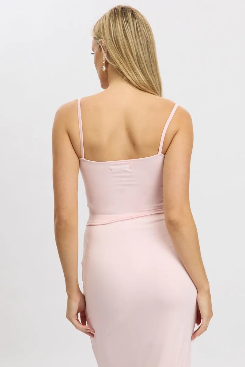 Pink Singlet Sleeveless Bow Detail sold by Ally Fashion product image thumbnail 5