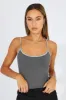 Grey Supersoft Bodysuit Contrast Stripe Side sold by Ally Fashion