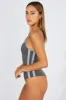 Grey Supersoft Bodysuit Contrast Stripe Side sold by Ally Fashion