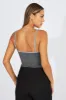 Grey Supersoft Bodysuit Contrast Stripe Side sold by Ally Fashion