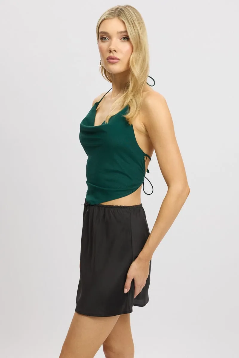 Green Cowl Neck Top Backless sold by Ally Fashion product image thumbnail 4