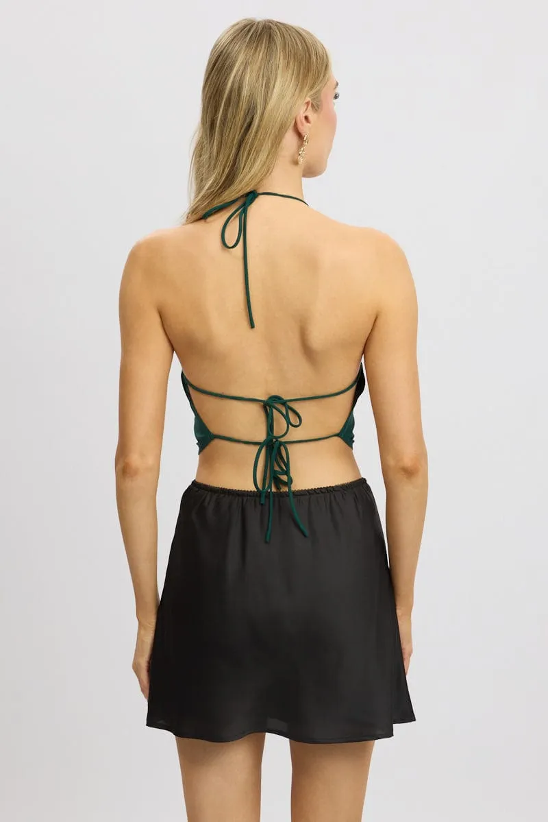 Green Cowl Neck Top Backless sold by Ally Fashion product image thumbnail 5