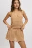 Beige Crochet Skirt Mid Rise Beach Bikini Lined sold by Ally Fashion
