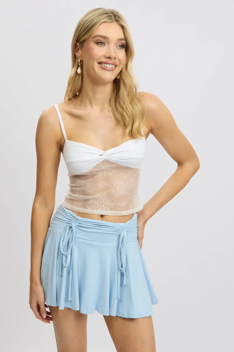 White Singlet Top Twist Front sold by Ally Fashion product image thumbnail 3