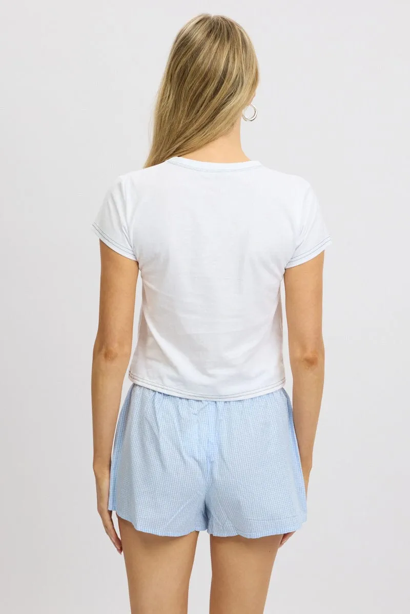 White Graphic Tee Short Sleeve sold by Ally Fashion product image thumbnail 5