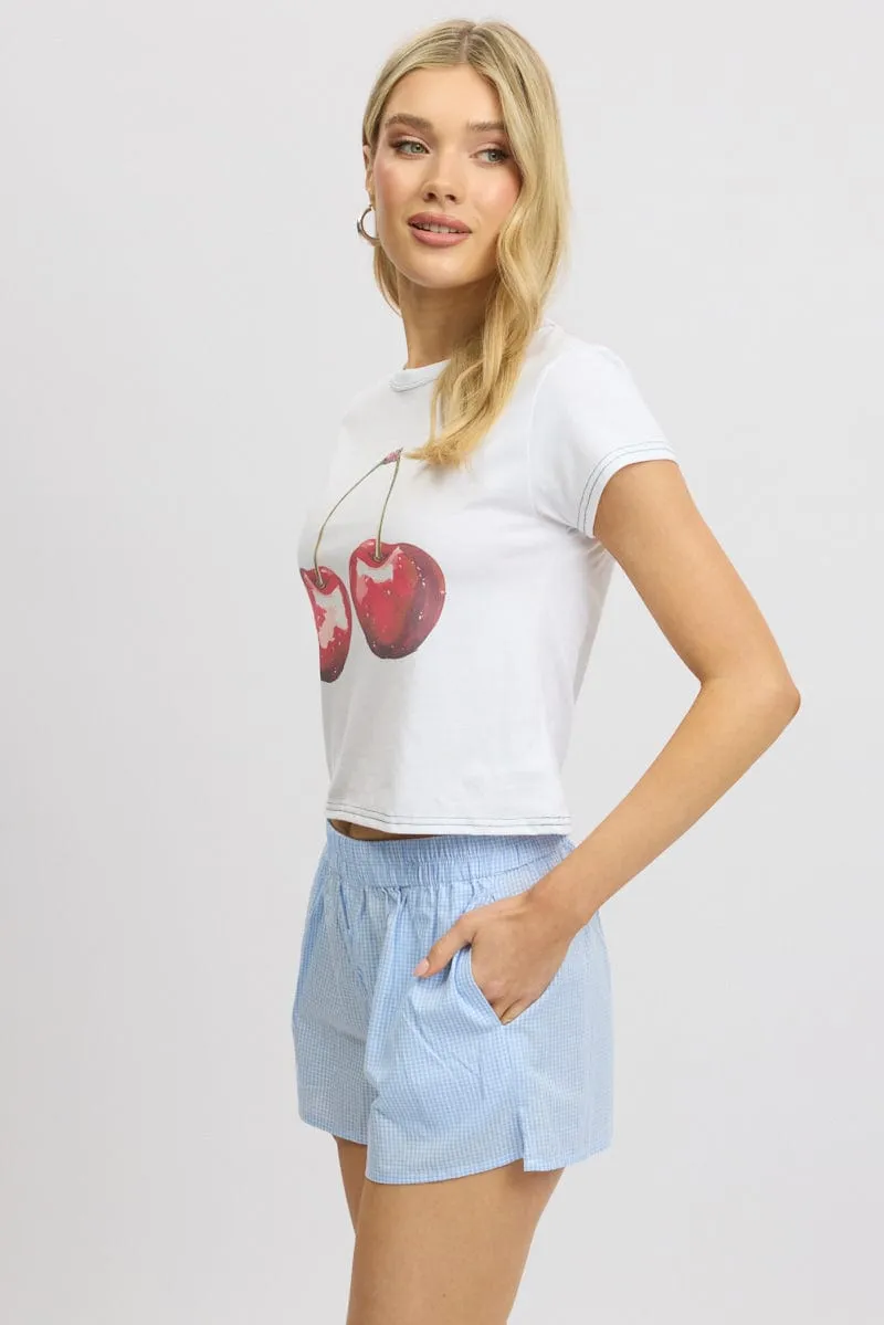 White Graphic Tee Short Sleeve sold by Ally Fashion product image thumbnail 4