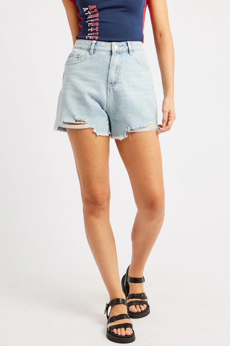 Denim Relaxed Denim Short Mid Rise sold by Ally Fashion product image thumbnail 5
