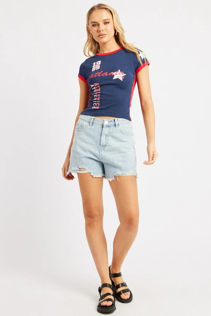 Denim Relaxed Denim Short Mid Rise sold by Ally Fashion product image thumbnail 2