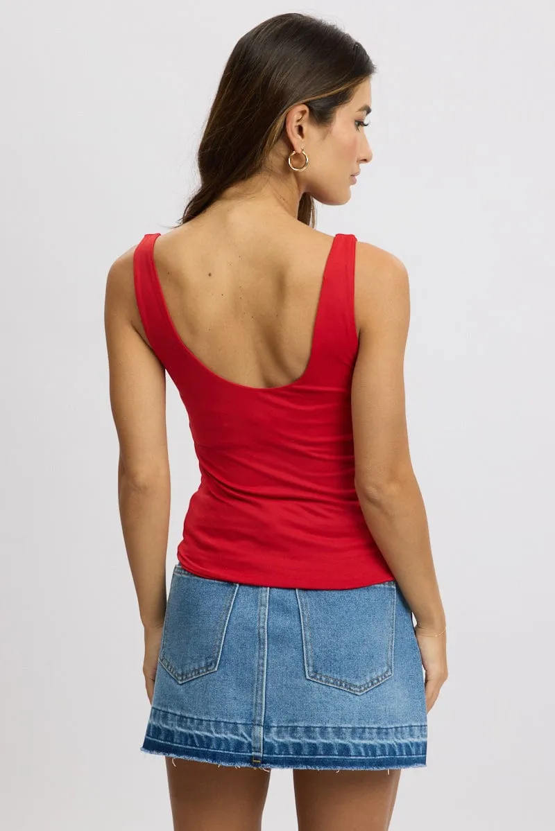 Red Supersoft Bodysuit Sleeveless sold by Ally Fashion product image thumbnail 5