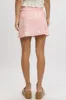 Pink Abstract Wrap Skirt High Rise Mini Linen Blend sold by Ally Fashion