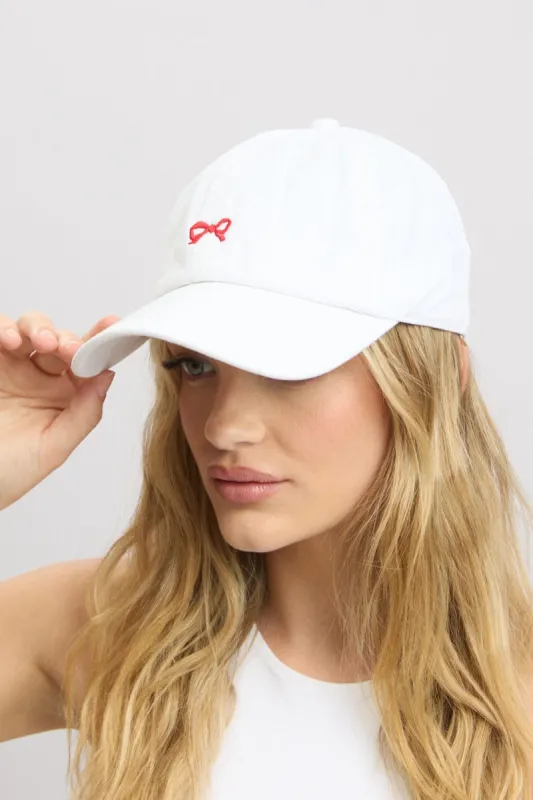 White Bow Cap sold by Ally Fashion