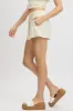 Beige Shorts Elasticated Waist sold by Ally Fashion