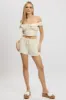 Beige Shorts Elasticated Waist sold by Ally Fashion