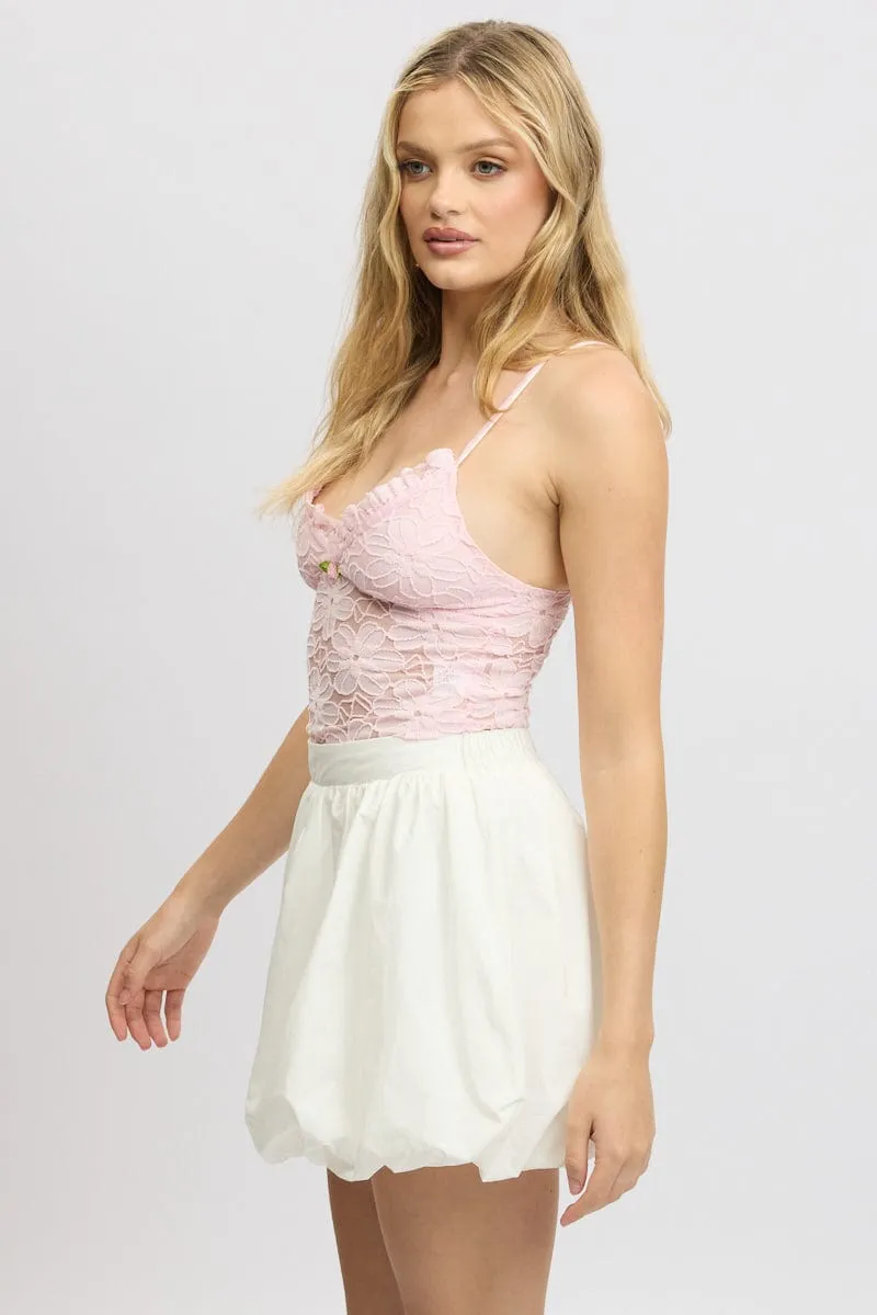 Pink Singlet Top Lace sold by Ally Fashion product image thumbnail 4