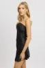 Black Strapless Dress Back Tie Satin Mini sold by Ally Fashion
