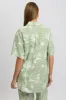 Green Abstract Relaxed Shirt Short Sleeve sold by Ally Fashion