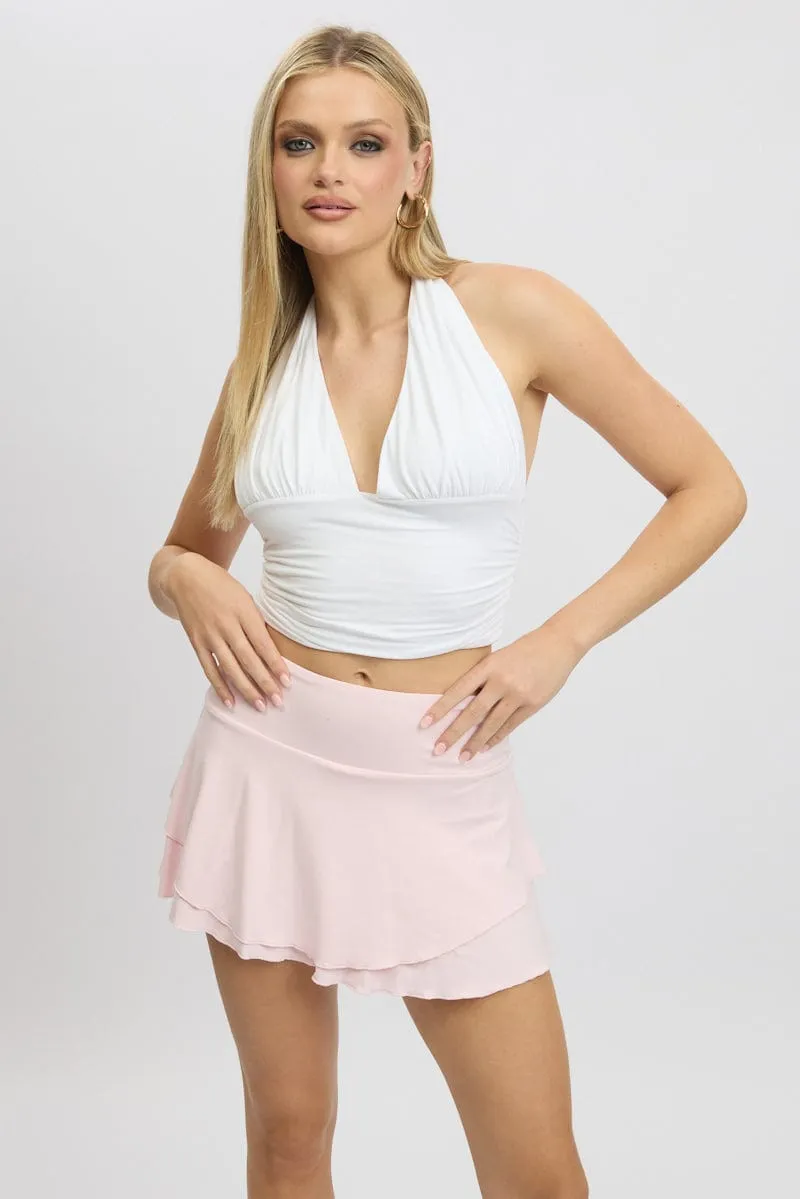 White Halter Neck Top sold by Ally Fashion product image thumbnail 2