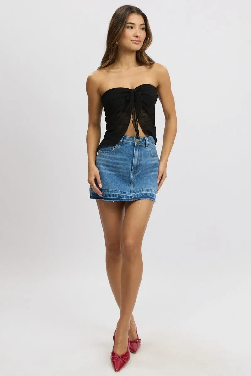Black Bandeau Top Lace sold by Ally Fashion product image thumbnail 2