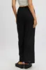 Black Wide Leg Pants High Rise Eyelet Fabric sold by Ally Fashion