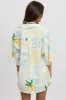 Yellow Abstract Relaxed Shirt Short Sleeve sold by Ally Fashion