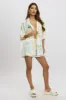 Yellow Abstract Relaxed Shirt Short Sleeve sold by Ally Fashion
