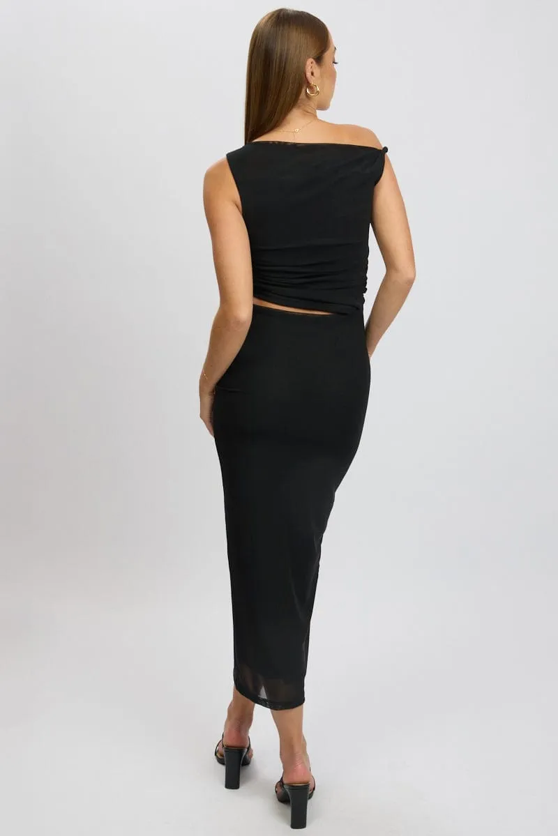 Black Bodycon Dress Maxi Mesh sold by Ally Fashion product image thumbnail 5